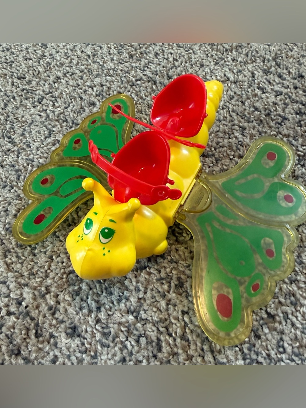 Vintage 1981 Kenner Strawberry Shortcake doll ride-on toy Flitter Bit Butterfly
